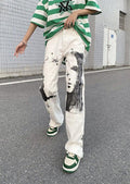 Y2K White Straight Punk Pants - UrbanLaws