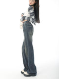 Flare High Waist Vintage Denim Pants - UrbanLaws