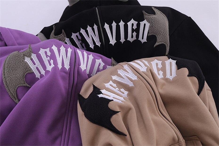 Bat Wings "Hew Vigo" Zip Up Hoodie - UrbanLaws