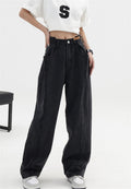 Black Baggy Women's High Waist Denim Pants - UrbanLaws