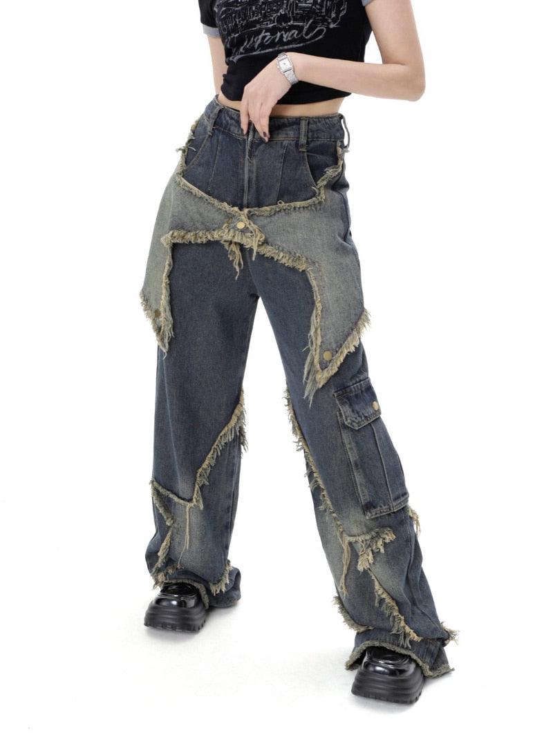 Star Wide Leg Jeans - UrbanLaws