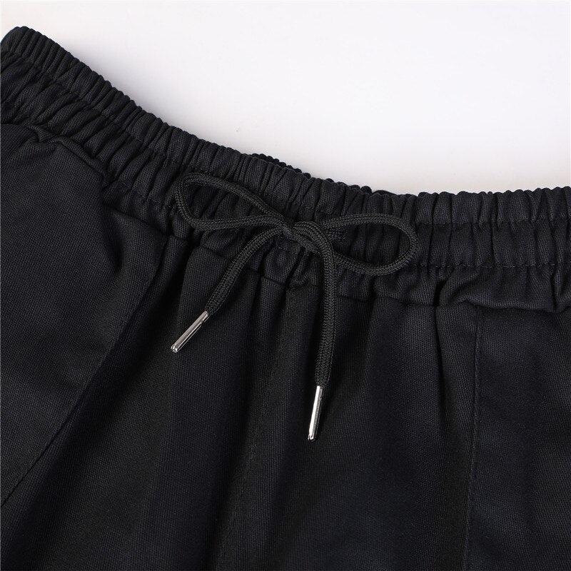 Wide-Leg Drawstring Baggy Pants - UrbanLaws