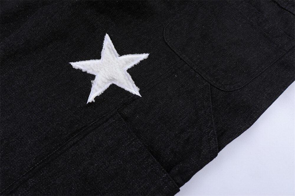 Embroidery Star Baggy Jeans - UrbanLaws