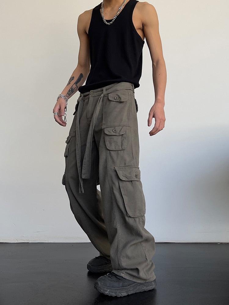 Retro All-over Pockets Cargo Pants - UrbanLaws