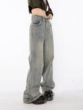 Raw Edged Baggy Washed Denim Pants - UrbanLaws