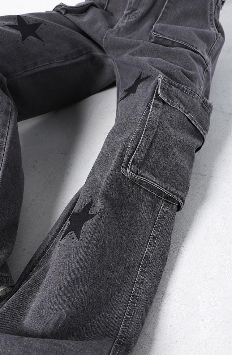 Y2K Stars Graphic Jeans - UrbanLaws