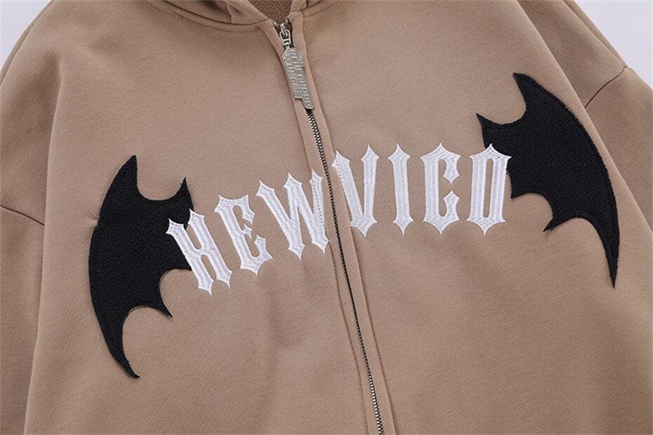 Bat Wings "Hew Vigo" Zip Up Hoodie - UrbanLaws