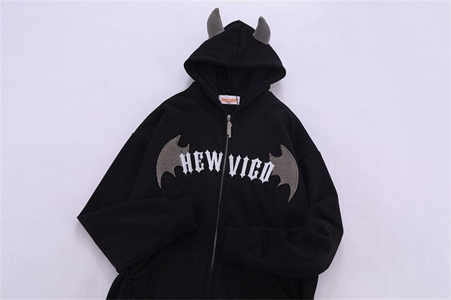 Bat Wings "Hew Vigo" Zip Up Hoodie - UrbanLaws