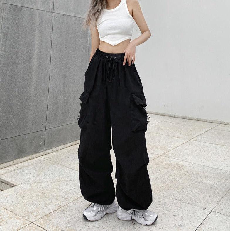 High-Waist Wide-Leg Cargo Pants - UrbanLaws