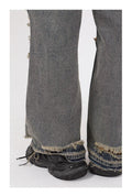 Retro Holes Jeans Denim Pants - UrbanLaws