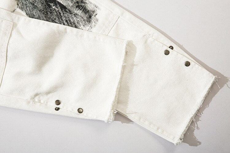 Y2K White Straight Punk Pants - UrbanLaws