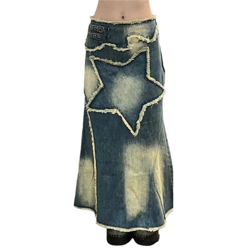 Vintage Star Maxi Skirt - UrbanLaws