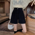 Corduroy High Waist Vintage Shorts - UrbanLaws