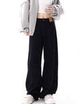 Black Loose Women's Wide Leg Jeans - UrbanLaws