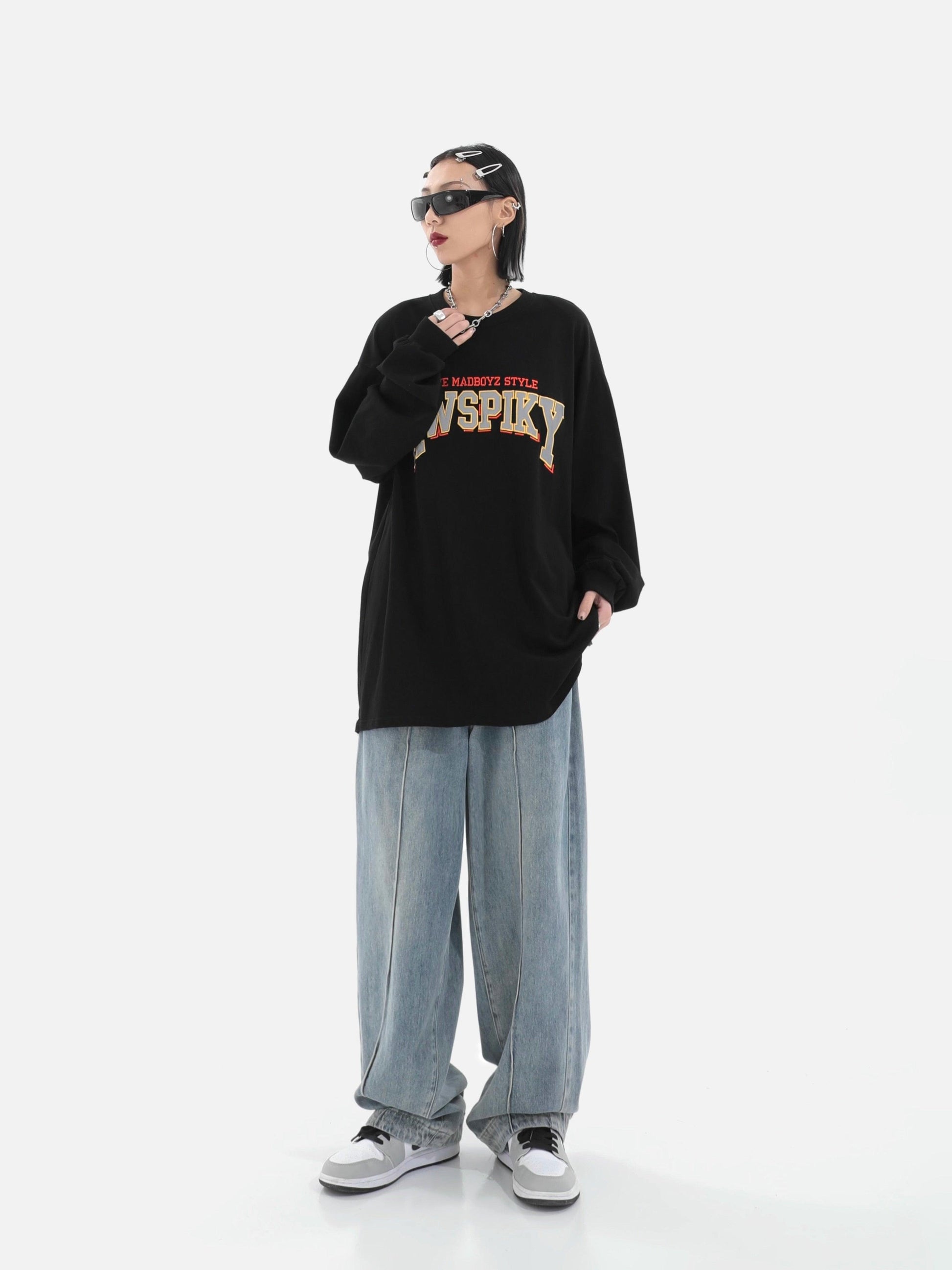 Wide Leg Baggy Denim Pants - UrbanLaws