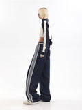 Rope High Waist Baggy Denim Pants - UrbanLaws