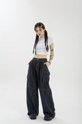 Denim Blue Cargo Pants - UrbanLaws