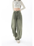 Y2K Green Baggy High Waist Pants - UrbanLaws