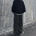 Solid Baggy Wide-Leg Cargo Pants - UrbanLaws