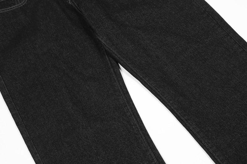 Black Baggy Star Denim Jeans - UrbanLaws