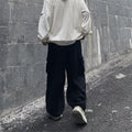 Solid Baggy Wide-Leg Cargo Pants - UrbanLaws