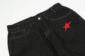 Black Baggy Star Denim Jeans - UrbanLaws