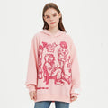 Pink Hooded Sweatshirt Harajuku - UrbanLaws