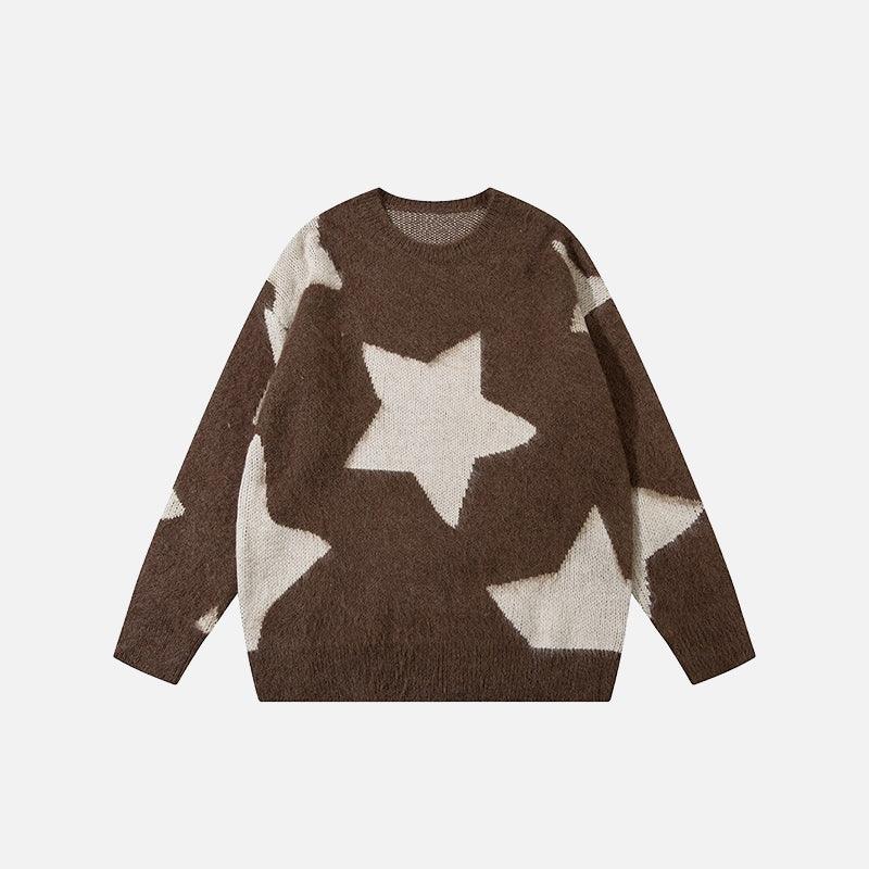 Y2K Star Knitted Sweater - UrbanLaws