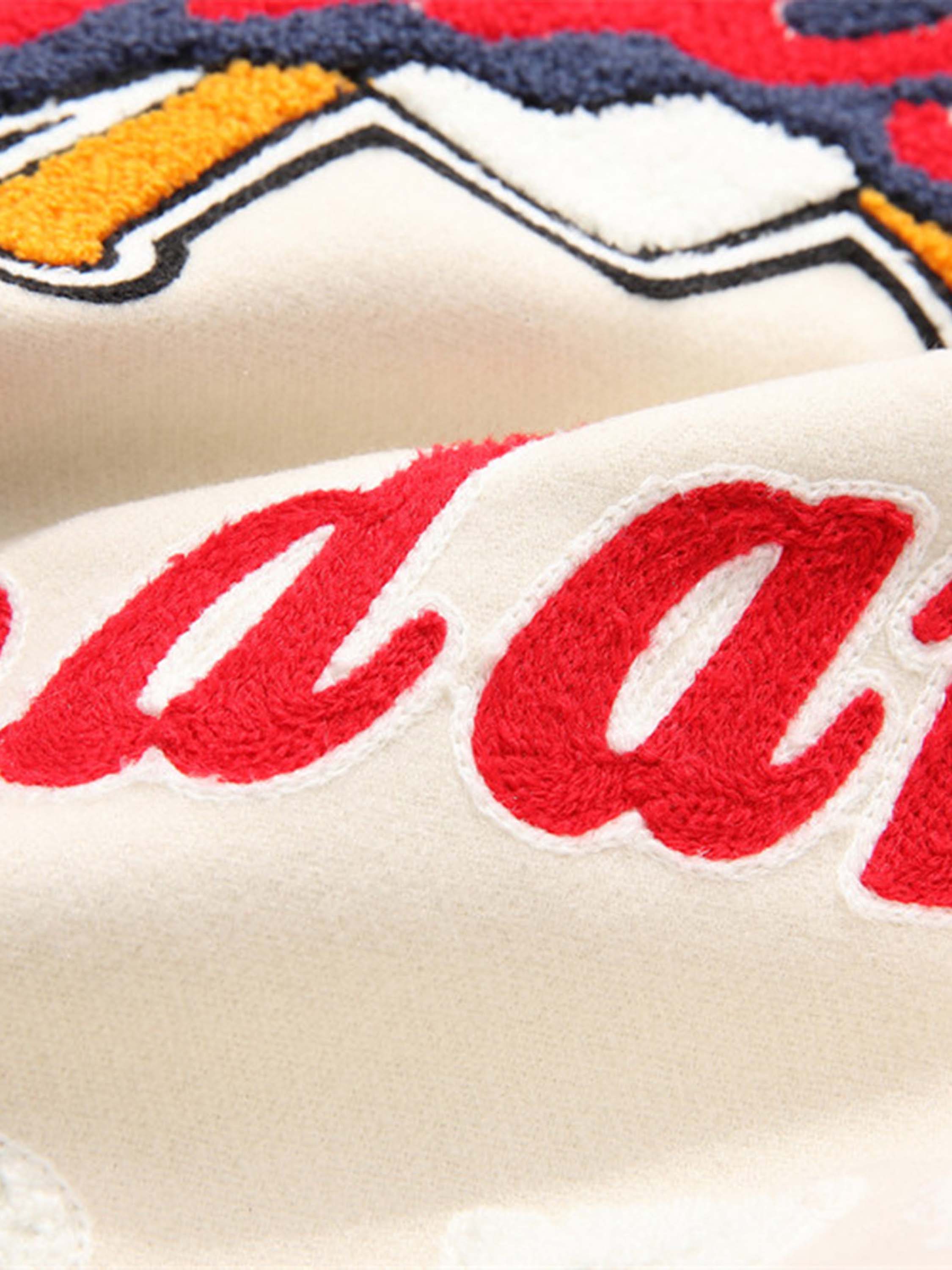 American Patchwork PU Leather Sleeve Embroidered Alphabet Baseball Jacket