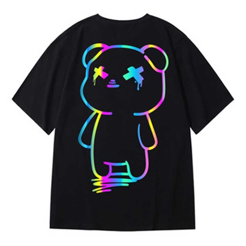 Reflective Teddy Bear Rainbow Unisex T-shirt - UrbanLaws