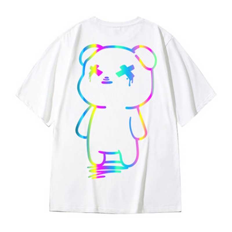 Reflective Teddy Bear Rainbow Unisex T-shirt - UrbanLaws