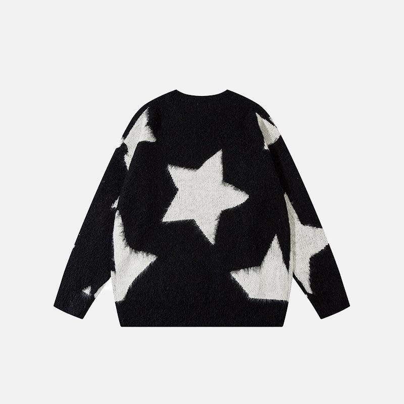 Y2K Star Knitted Sweater - UrbanLaws