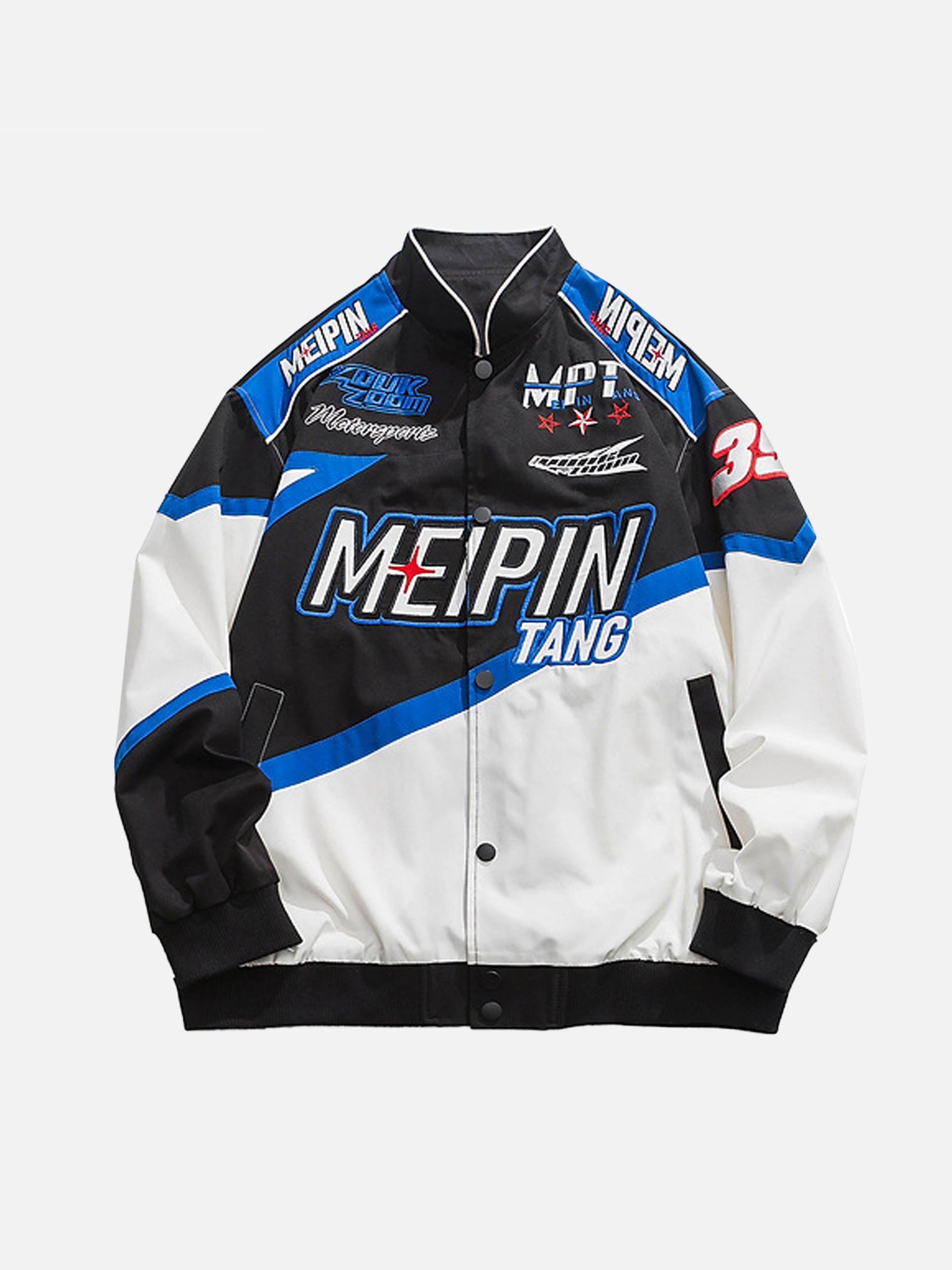 American Street Hip-hop Patchwork Embroidered Jacket
