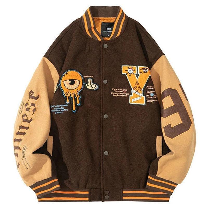 Vintage Baseball Embroidery Jacket, Unisex - UrbanLaws