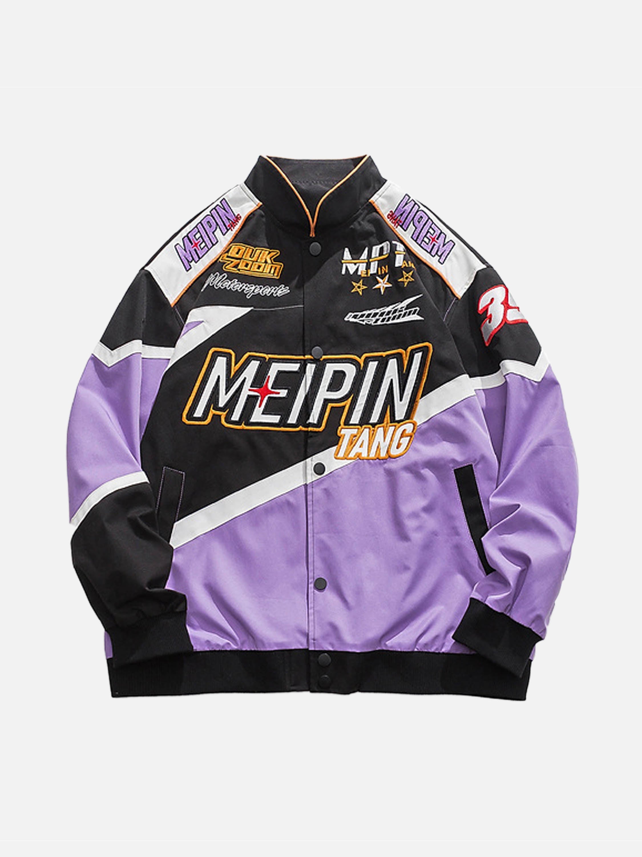 American Street Hip-hop Patchwork Embroidered Jacket