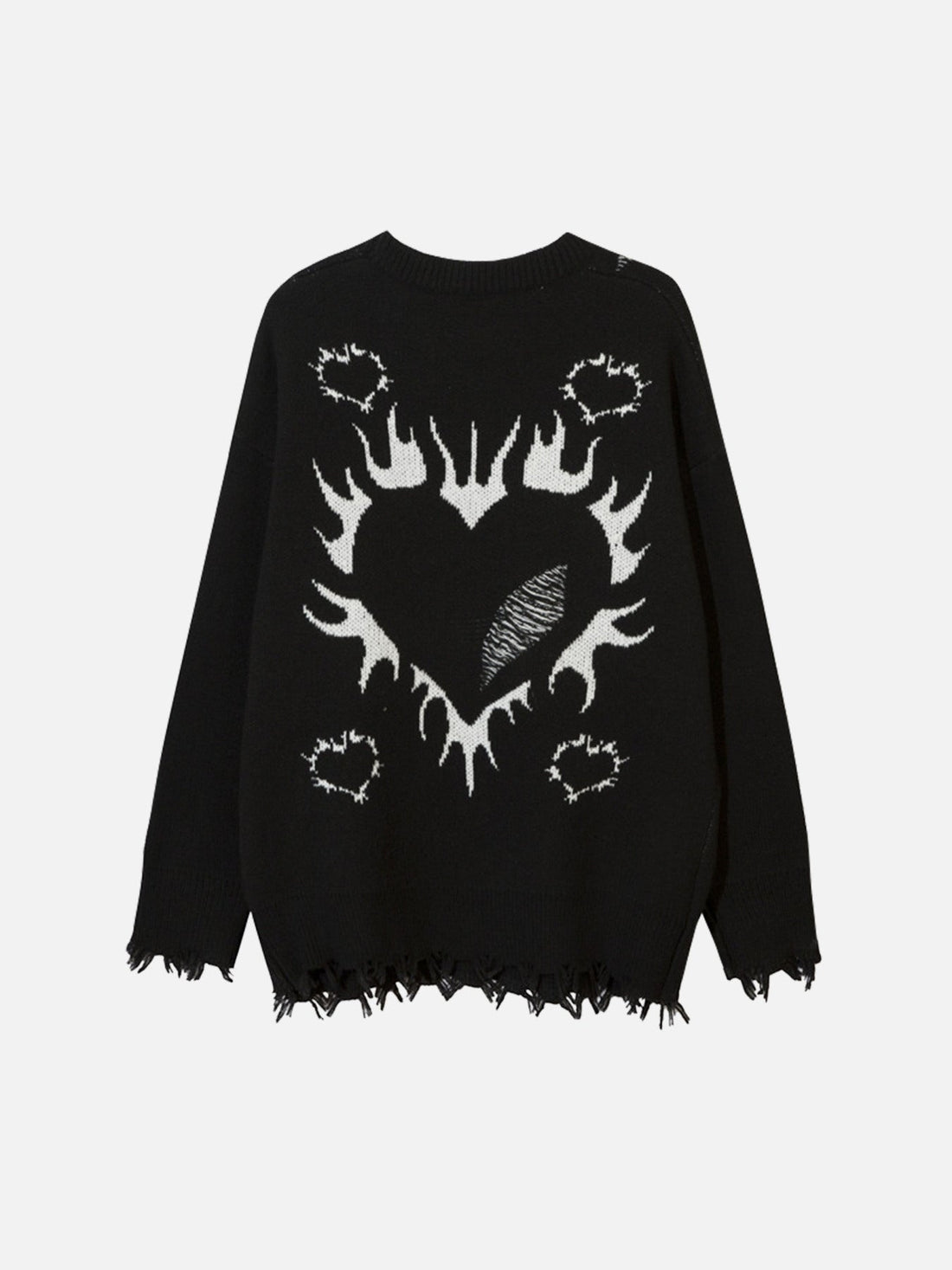 Creative Flame Heart Sweater