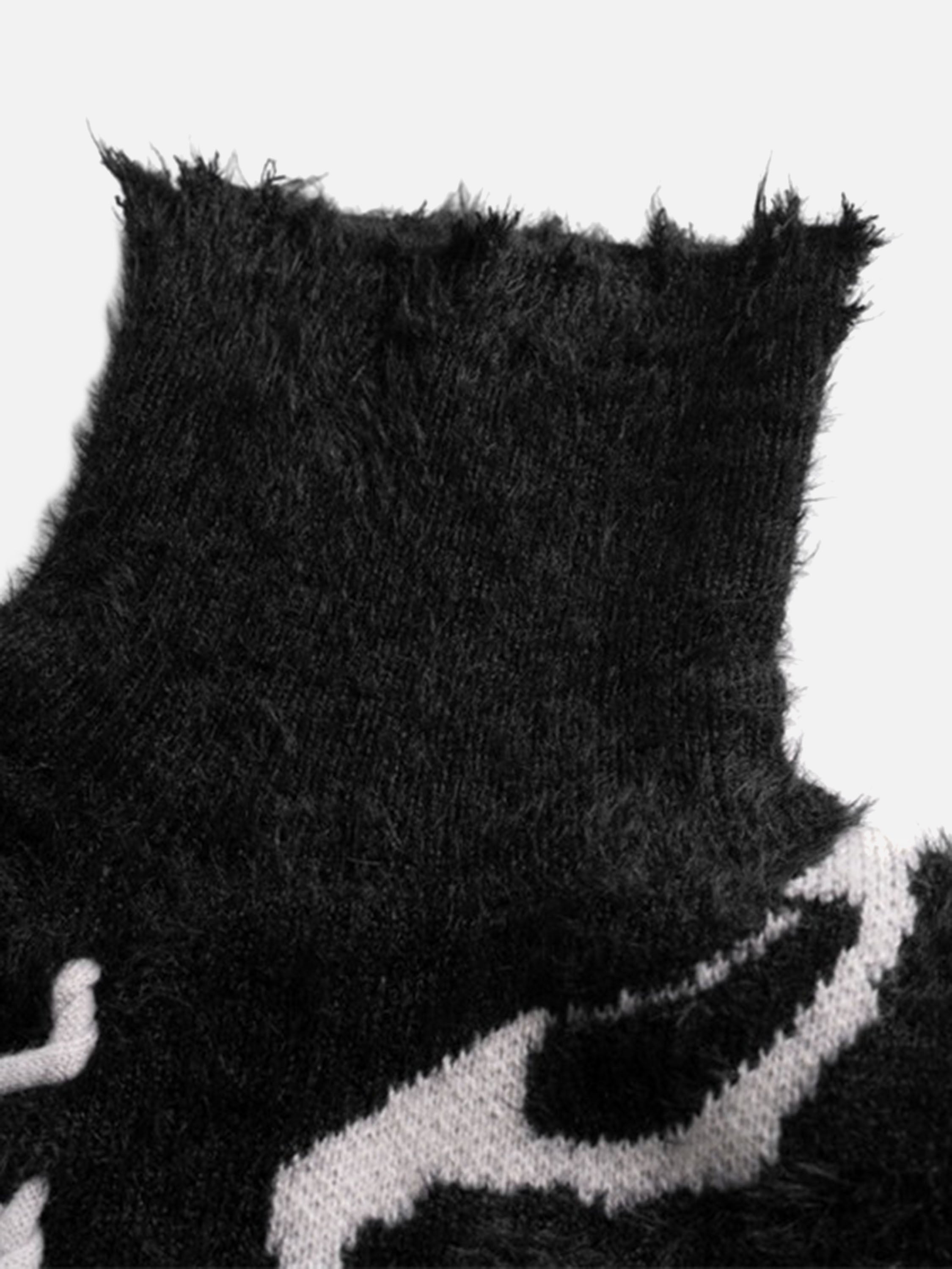 Rip Damage Design Turtleneck Knitwear Sweater
