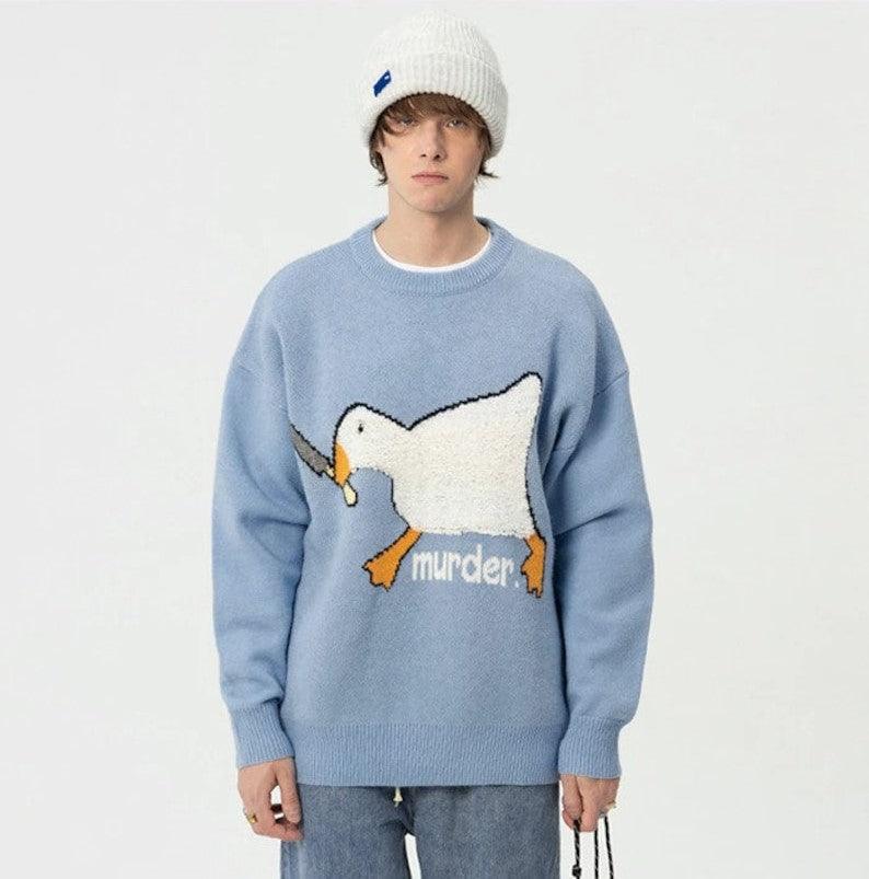 Knitted Sweater Murder Duck, Unisex - UrbanLaws