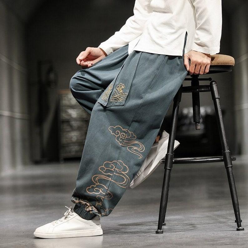 Embroidered Baggy Harem Pants - UrbanLaws