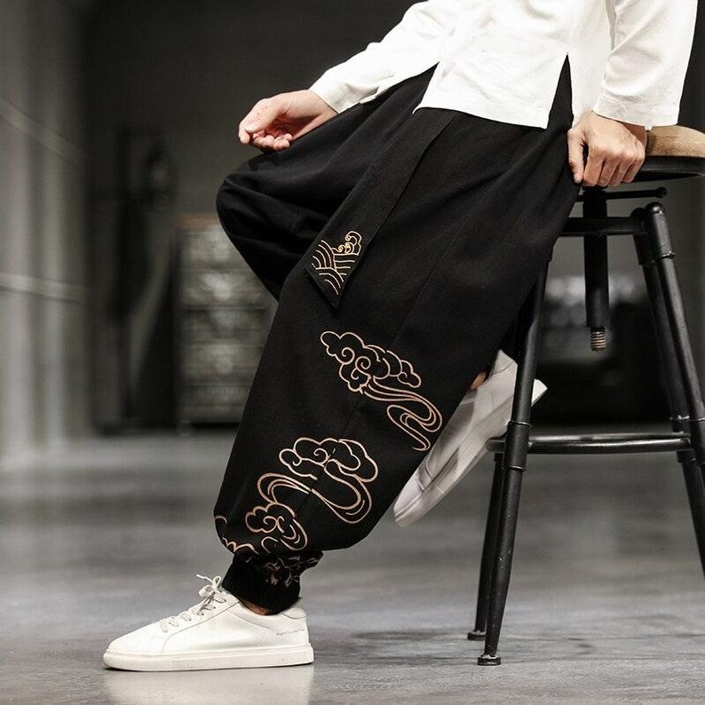 Embroidered Baggy Harem Pants - UrbanLaws