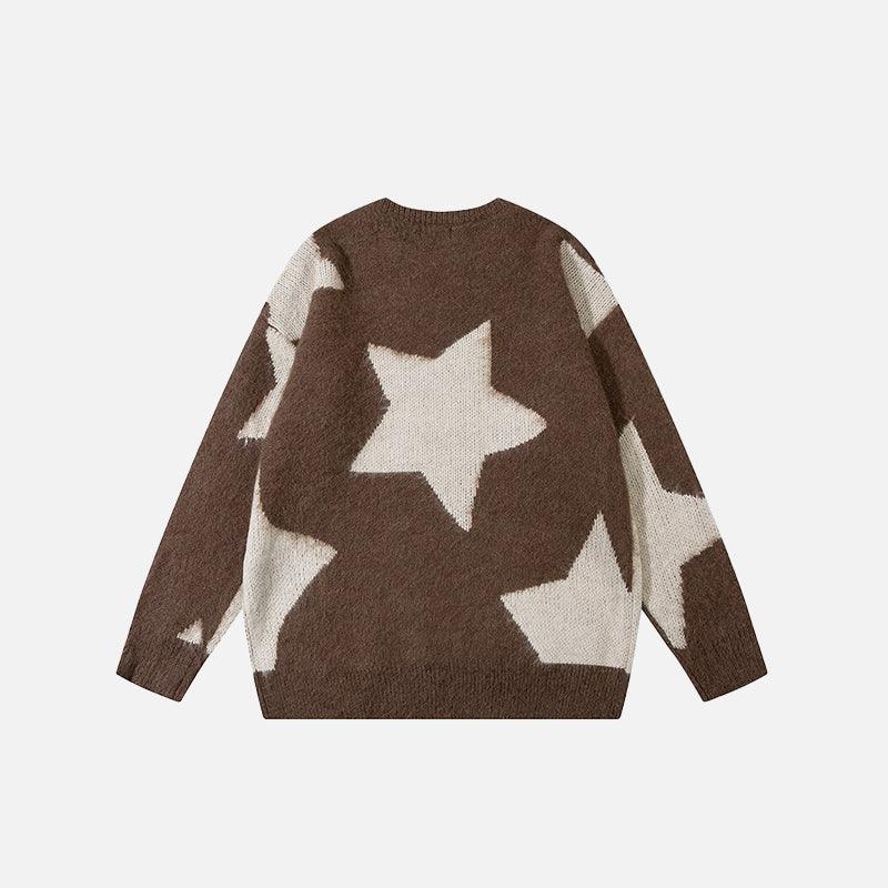 Y2K Star Knitted Sweater - UrbanLaws